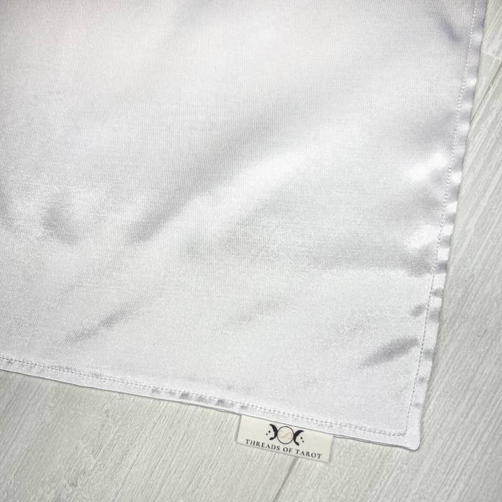 Threads of Tarot - Wholesale Tablecloth - Small White Satin Altar Cloth 4