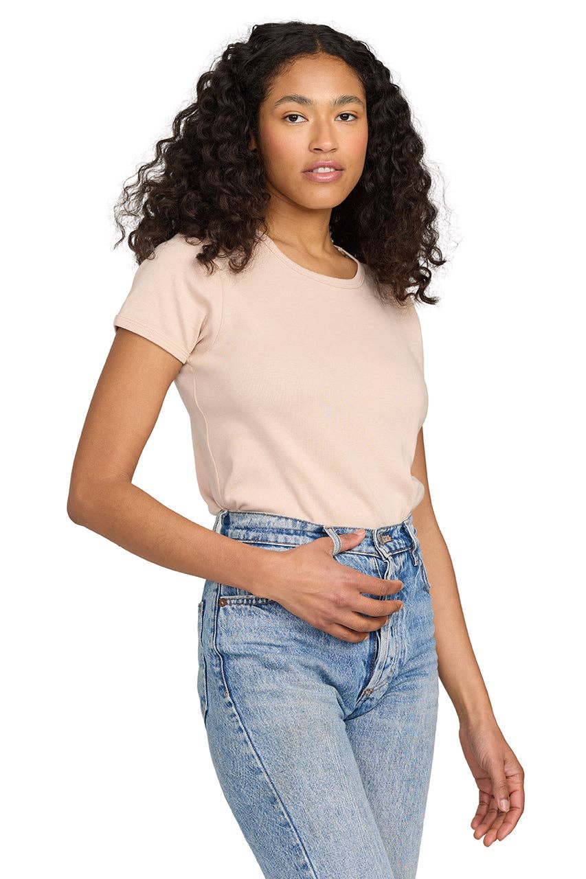 US Blanks - Wholesale T-Shirt - Women's - Baby Rib Tee - 100% Organic Cotton 1x1 rib, 5.7 oz13