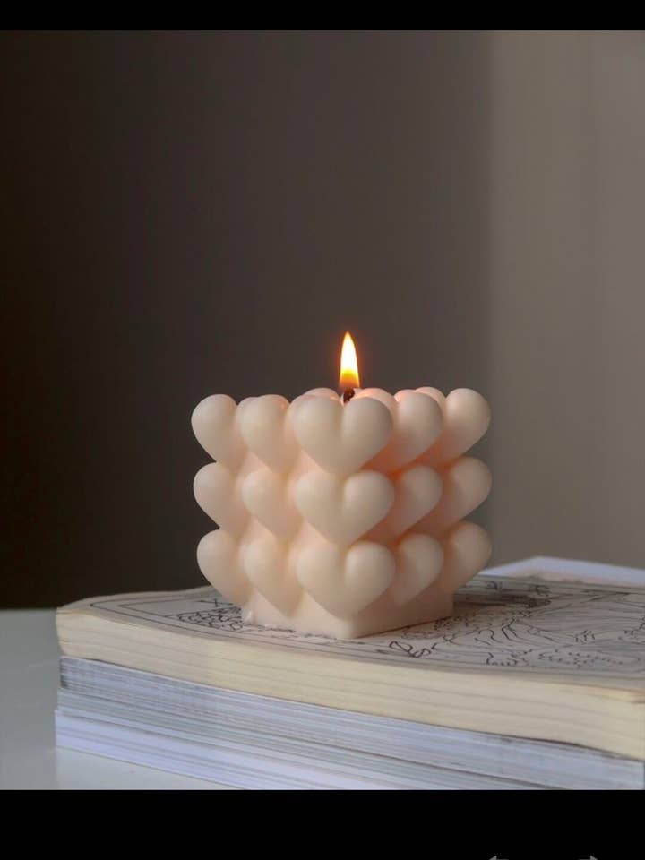 Heart Bubble Candle for wholesale by IrinisCandles