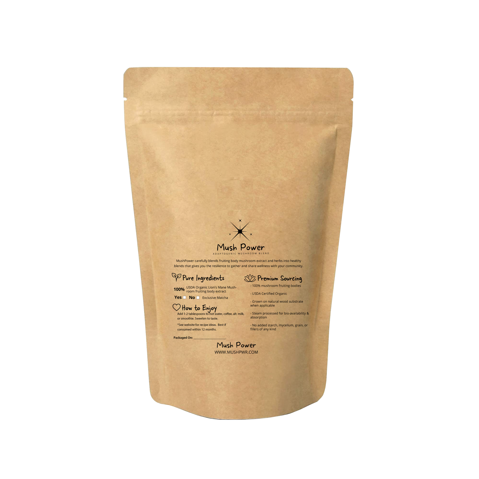 Mush Power - Wholesale Protein/Superfood Powder - Mane Mush1