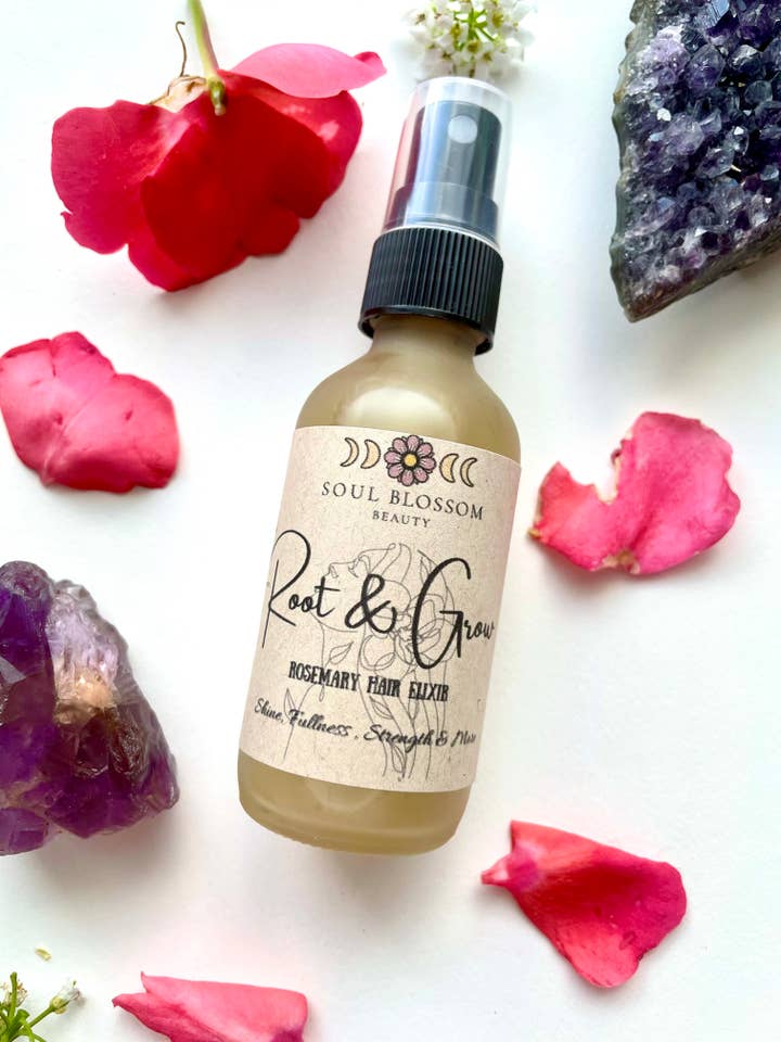 Root & Grow Rosemary Traitement réparateur naturel pour les cheveux — Fabriqué à la main à base de plantes pour pour la vente par Soul Blossom Beauty