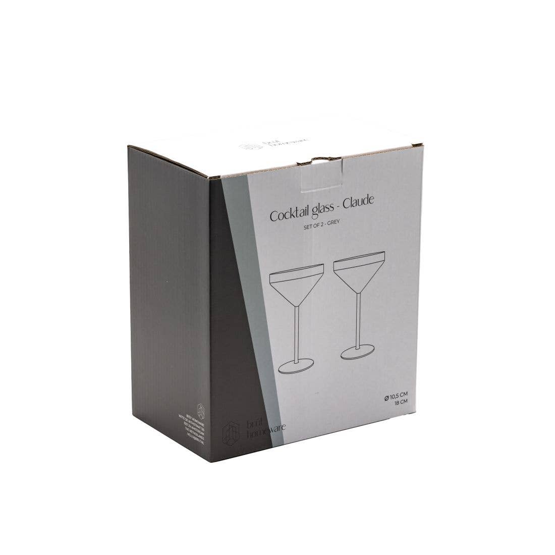 Brût Home and Glassware - Wholesale Cocktail/Liquor Glass - Cocktail Glass Claude | set of 2 | grey | Martini glasses4