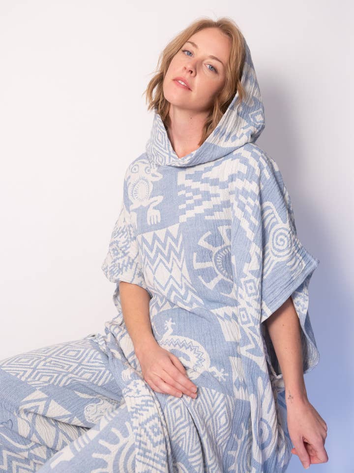 VATCHIO INC. - Wholesale Poncho - Unisex - Ethnic Caftan,Boho Print Poncho Set wit Pants