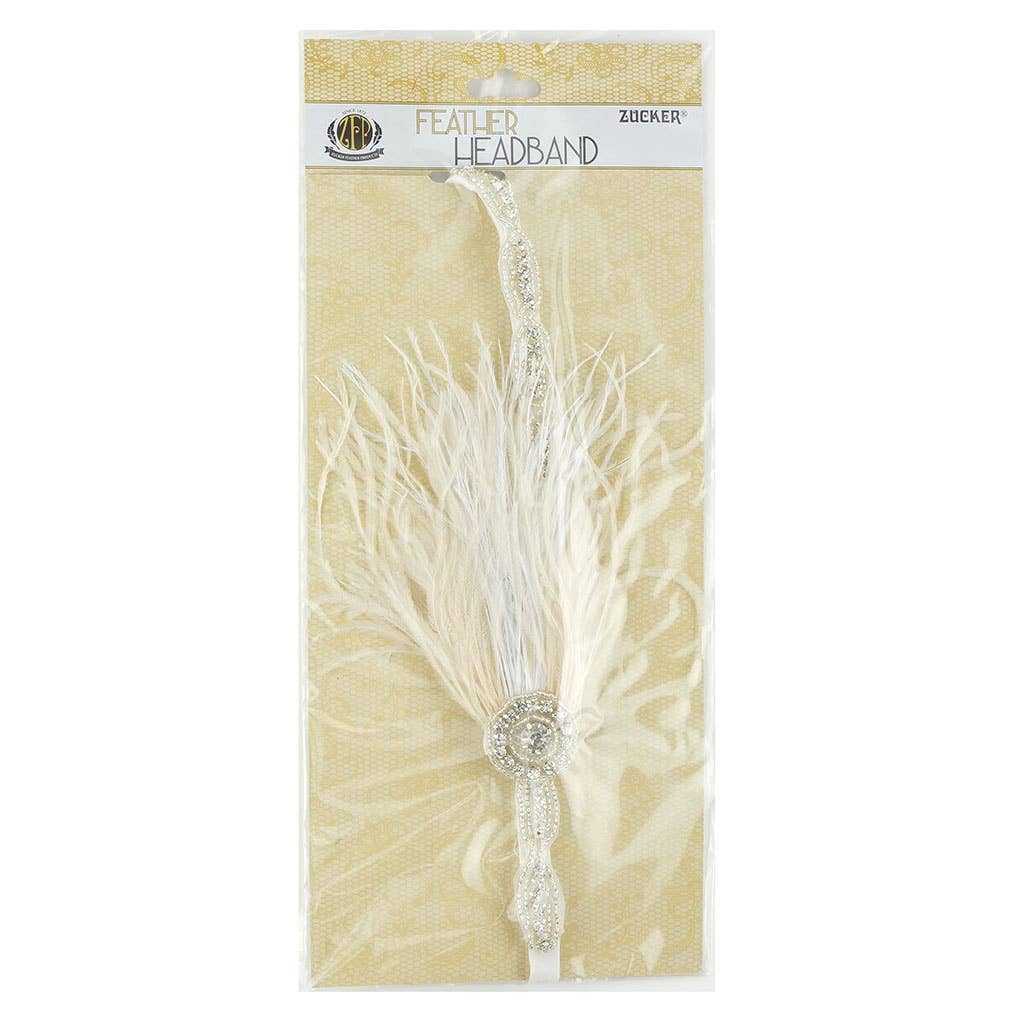 Zucker Feather Products - Wholesale Fashion Headband - Women's - Elegant Feather Headband w/Rhinestone Accent3