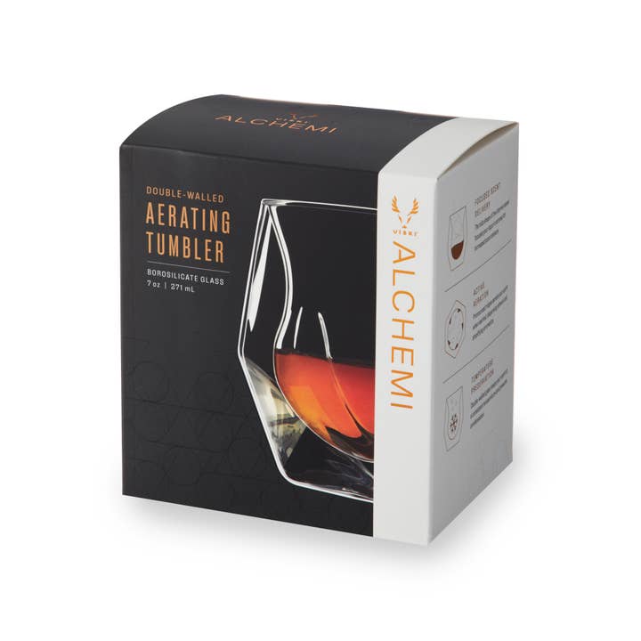 Viski - Wholesale Cocktail/Liquor Glass - Alchemiâ„¢ Double Walled Aerating Whiskey Tasting Glass