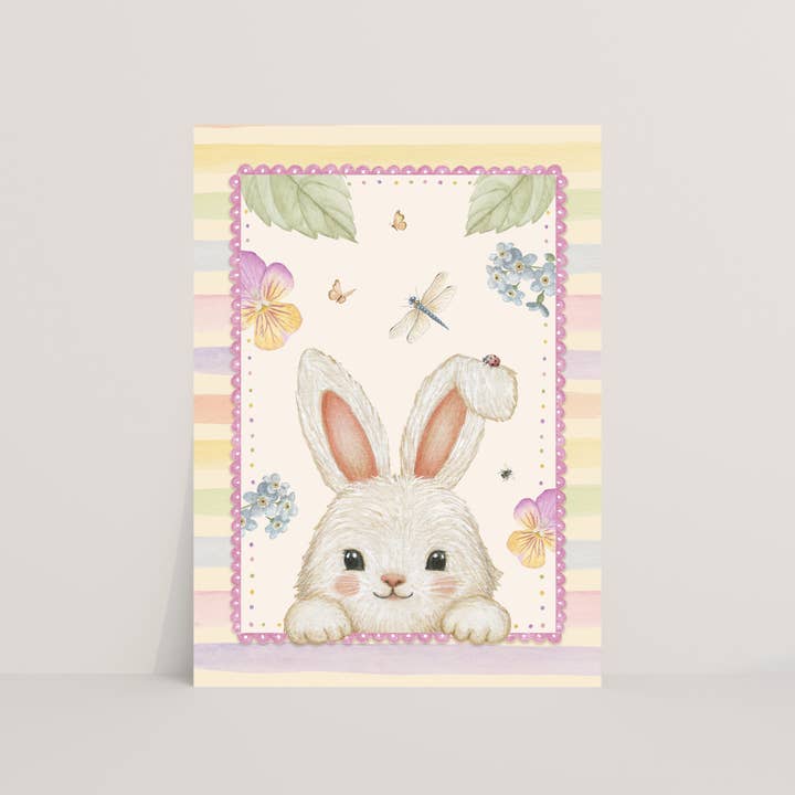 Spring bunny postcard for wholesale by Appeloogje