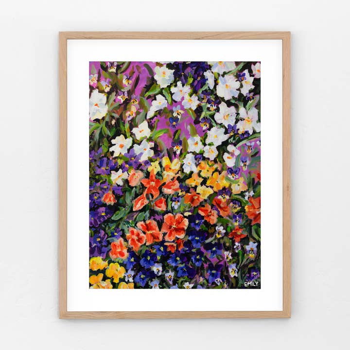 Hübsch in Rosa bedruckt für den Großhandel von Emily Miquelon Art