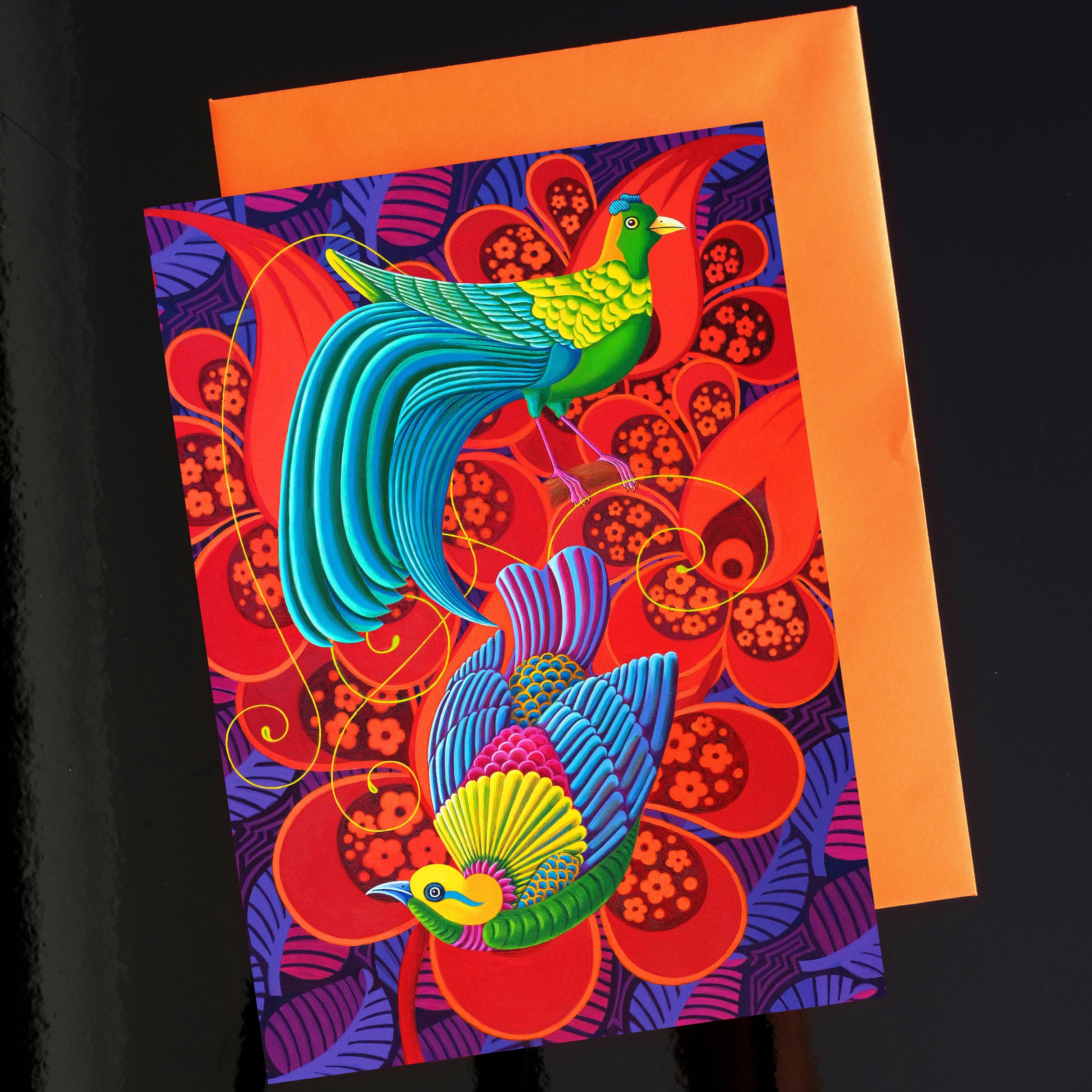 Tattersfield Designs – Engroshandel Hverdagshilsen kort – „Paradisfugle“ -kort2