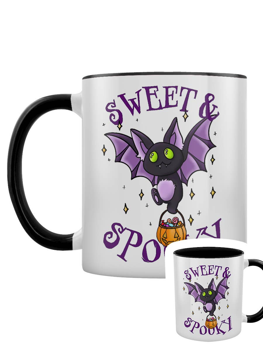 Grindstore – wholesale Coffee mug – Sweet & Spooky Halloween Bat Black Inner 2-Tone Mug0