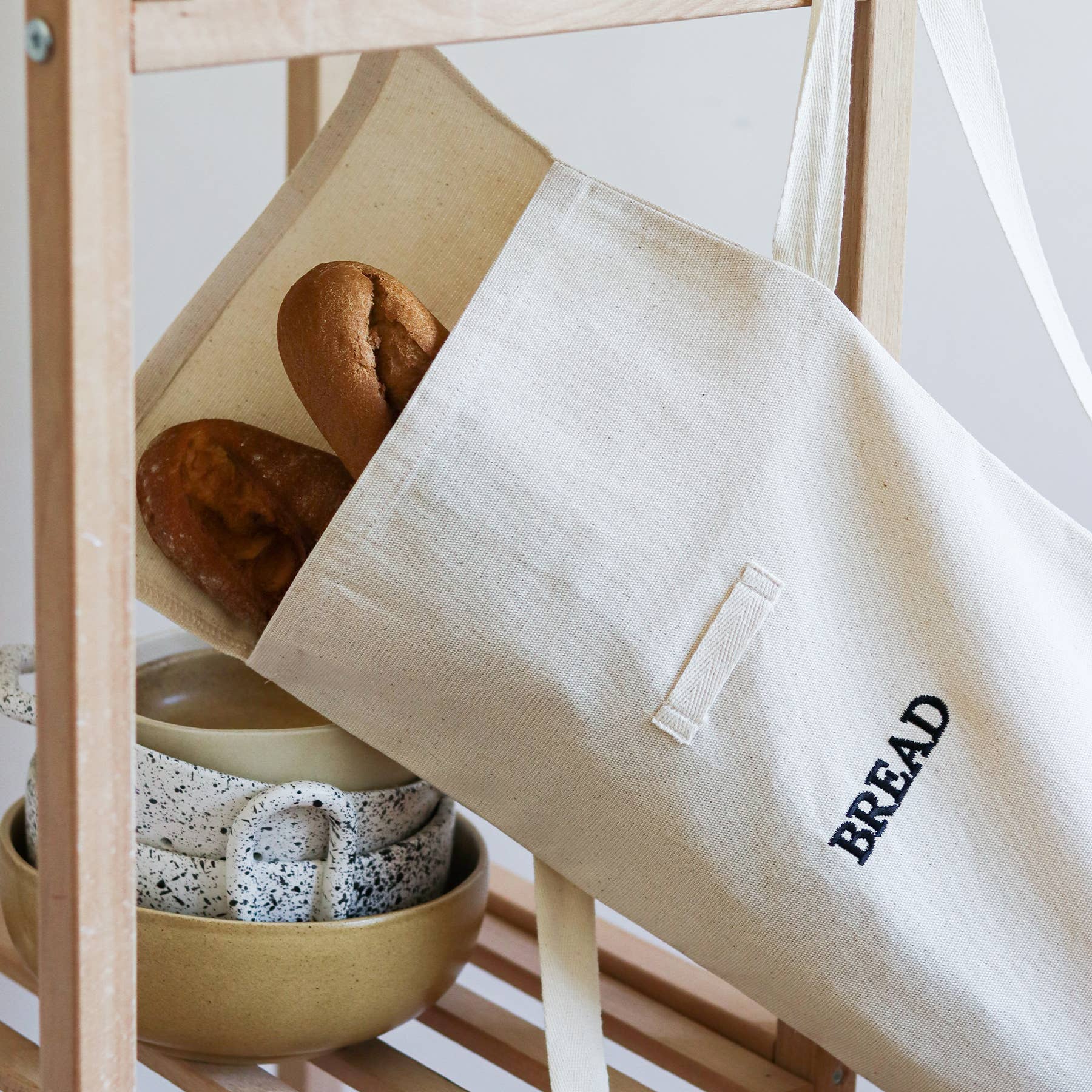 Beige & Stone USA – wholesale Livsmedelsförvaring omslag/väska – Canvasbomull Naturlig Portabel Brödpåse9