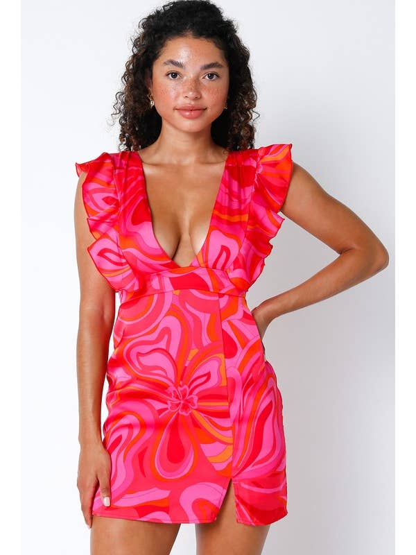 Pink Multi Veda Dress for wholesale on Faire