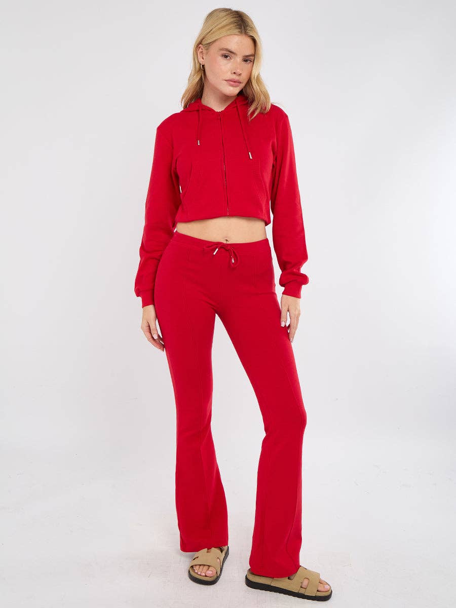 AX Labels - Wholesale Lounge Set - Women's - Interlock Cropped Zip Hoodie and Flared Trouser Set55