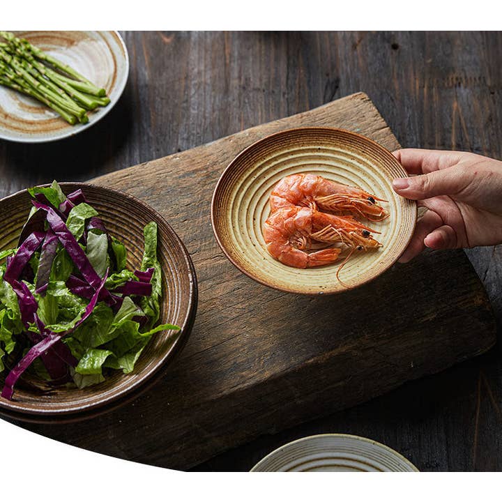 Gohobi (We cover U.S. import duties) - Wholesale Decorative Plate/Dish/Bowl - Gohobi Handmade Japanese Style Stoneware Pasta Bowl Plate12