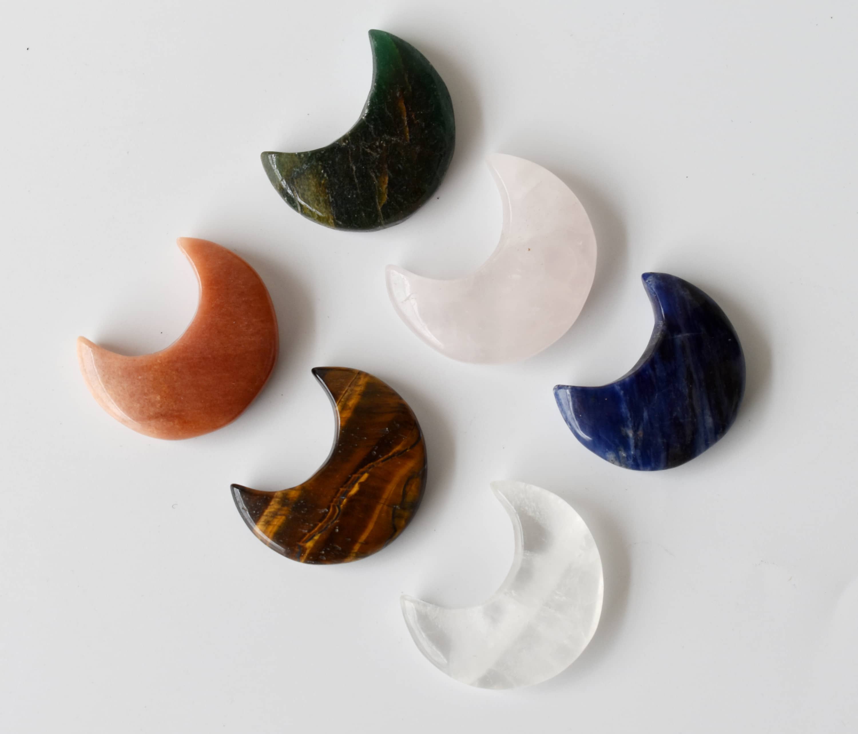 Soothing Crystals - Wholesale Spiritual Stone/Crystal - Polished Crystal Moons | Hand Carved | Crescent Moon Shape0