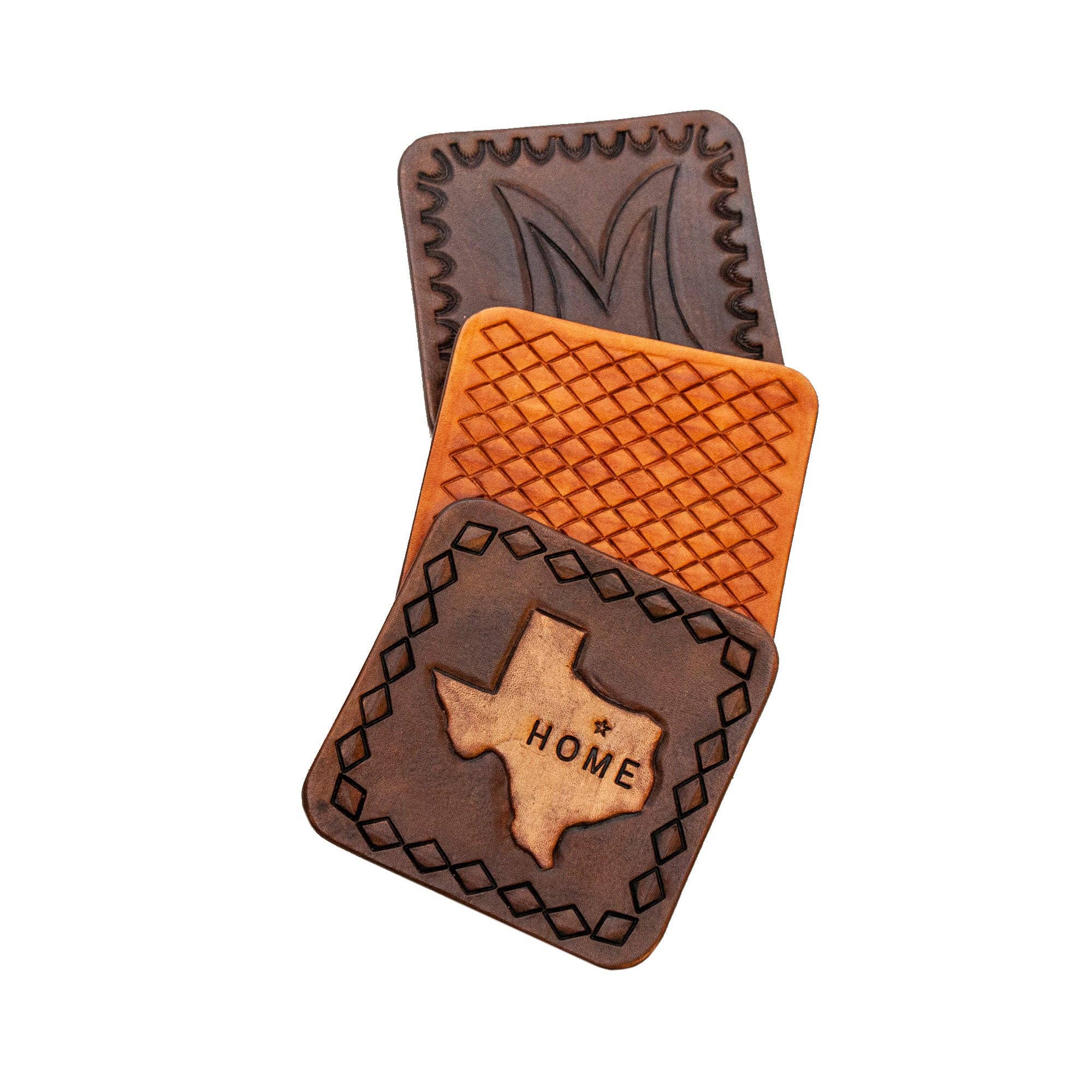 Natural Conjunto de Bases de Copos em Pele, 4 unidades para venda a revendedores na Faire4