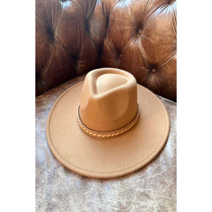 Bella Betty – wholesale Fedora – Women’s – Wide Brim Vegan Felt Rancher Hat with Braid Leather11