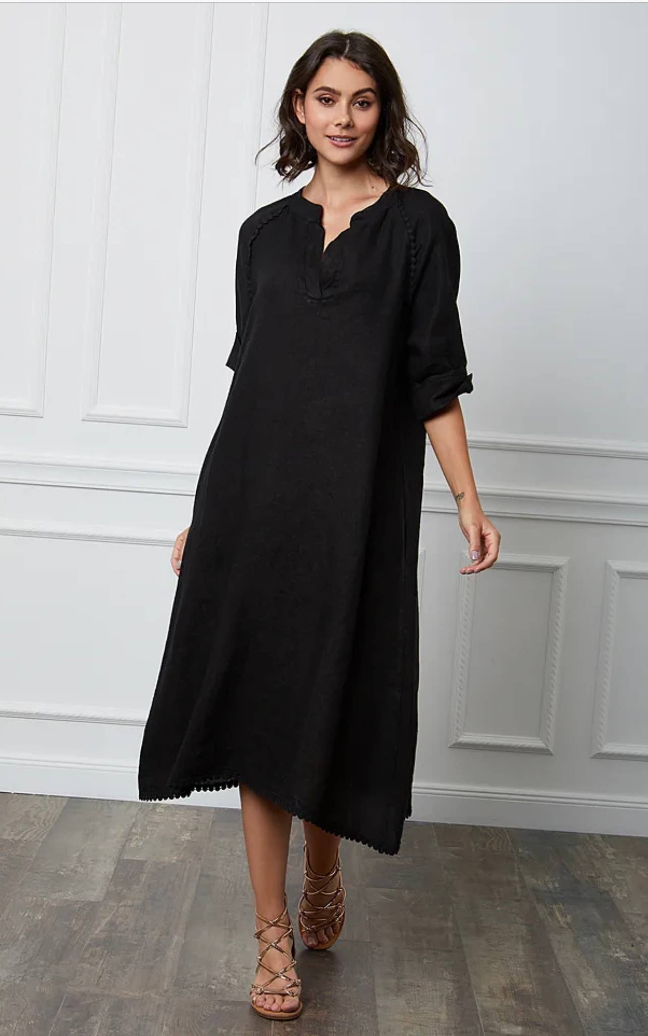 LÉA & LUC - Wholesale Dress - Women's - Long dress in 100% linen REF.71619