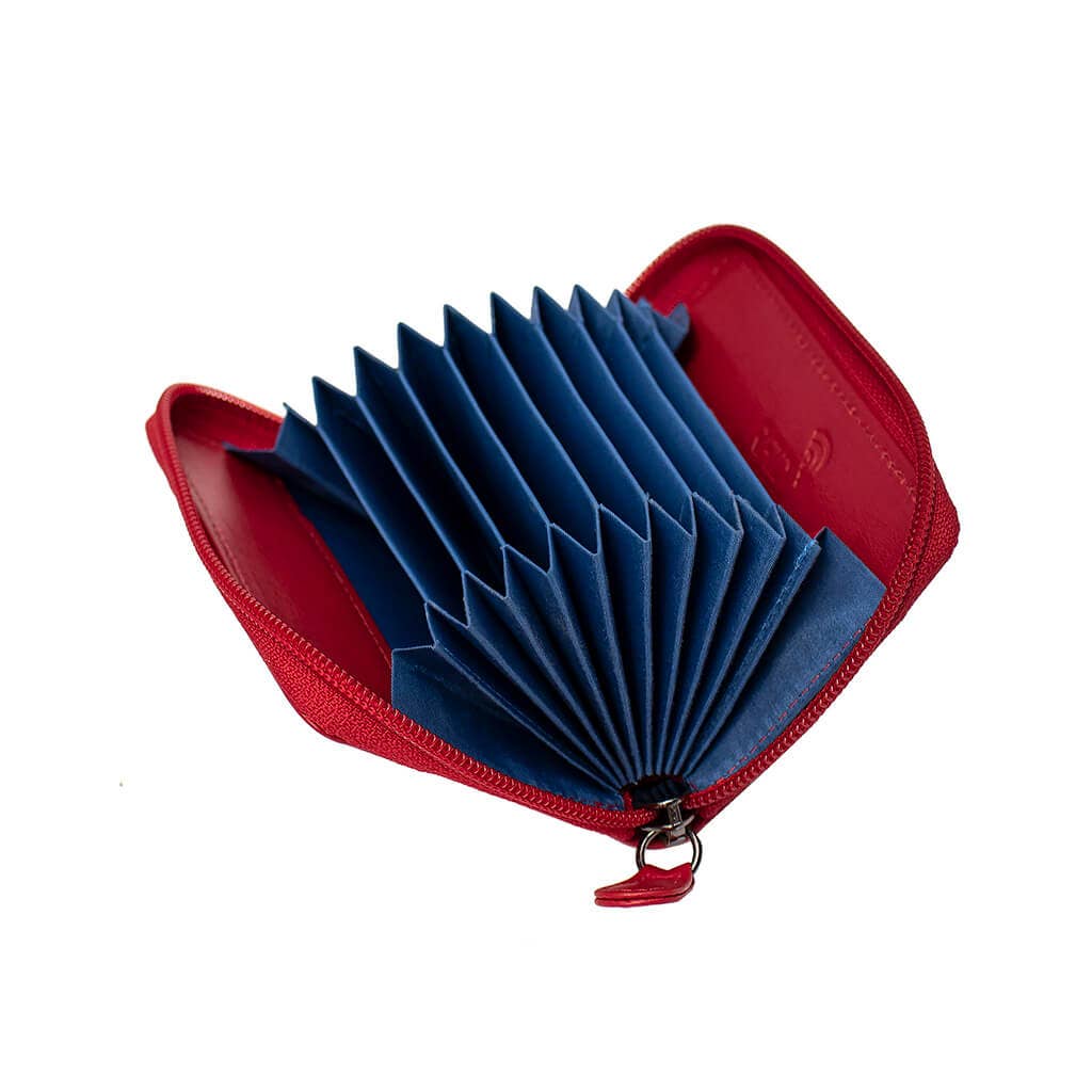 PRIMEHIDE - Wholesale Card Holder - Unisex - Concertina Leather RFID Credit Card Holder - 78046