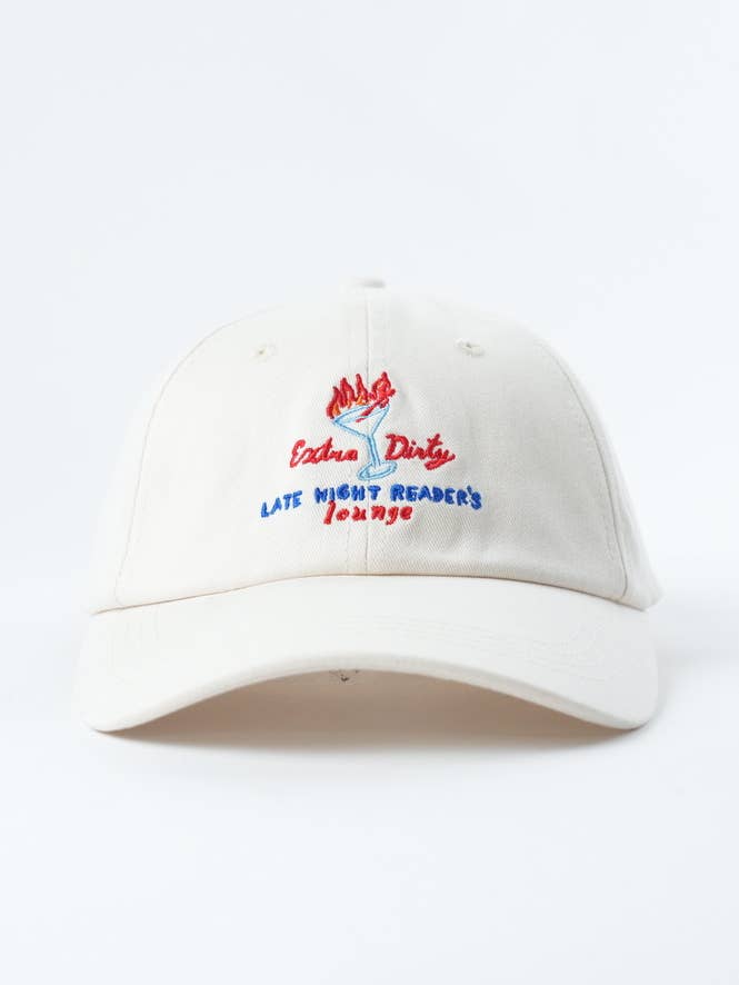 Late Night Reader's Lounge 🍹 Bookish Baseball Hat for wholesale by Well Versed Goods