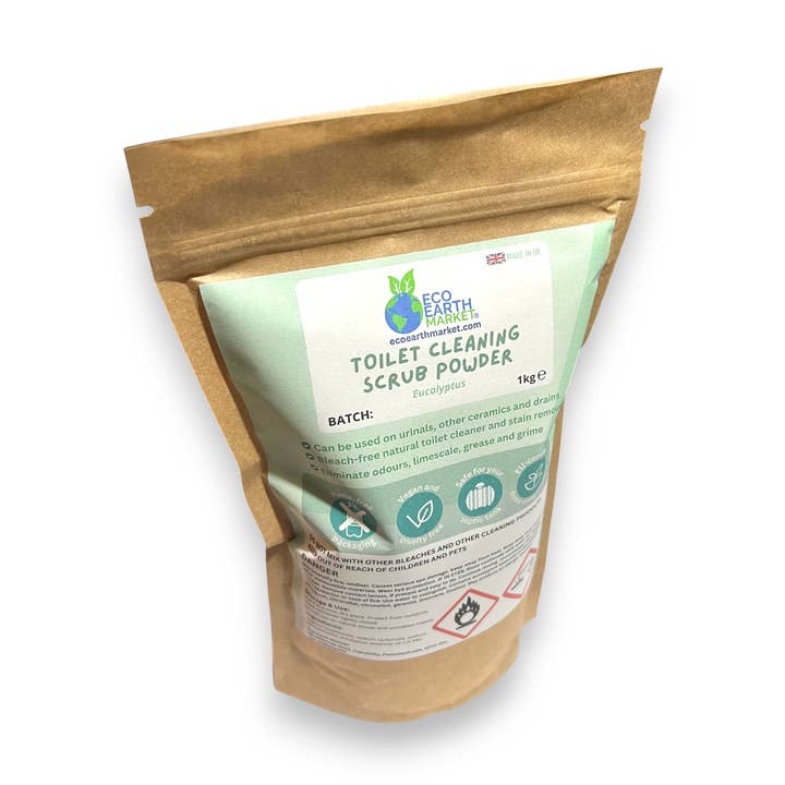 Eco Earth Market - Wholesale Toilet Cleaner - Eucalyptus Toilet Cleaning Scrub Powder 1kg