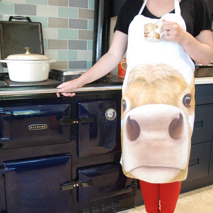 Forklæde 'Jersey Moo' voksen størrelse for engroshandel hos Lucy's Farm