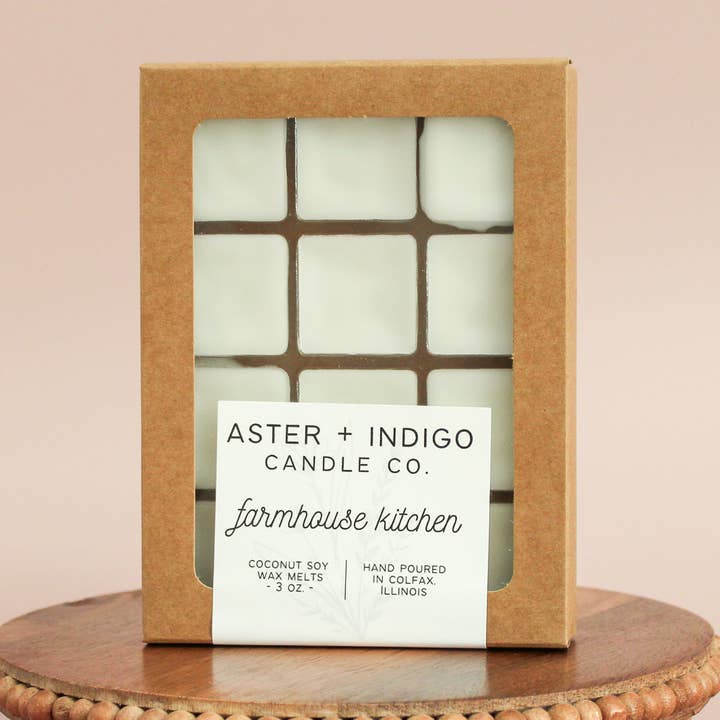 Aster + Indigo Candle Co. - Vente Fondants - Farmhouse Kitchen | Cire fondue à la noix de coco0