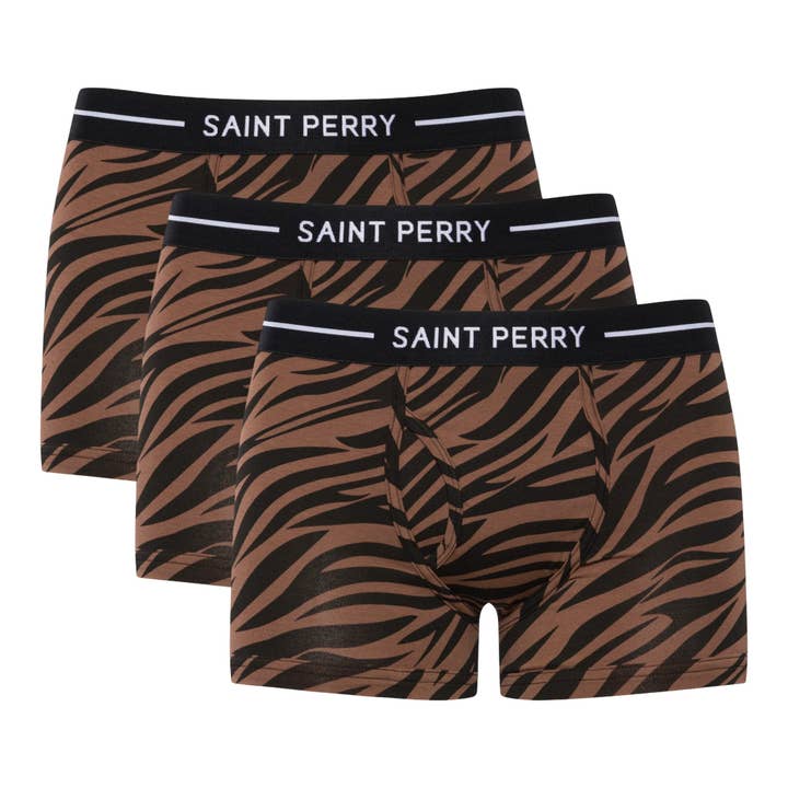 Zebra-Boxershorts 3er-Pack für den Großhandel von SAINT PERRY