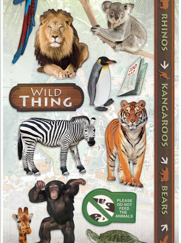 Pegatinas de cartulina Zoo para venta al por mayor de Paper House Productions