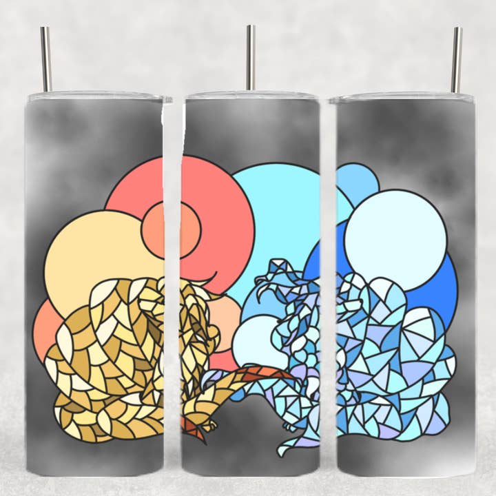 Gobelet à boisson géométrique Ninetails Poke Anime pour la vente par The Geek Boutique