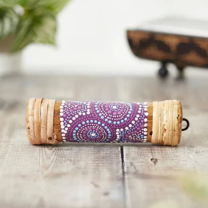 Painted Bamboo Rainstick for wholesale by Carved Culture