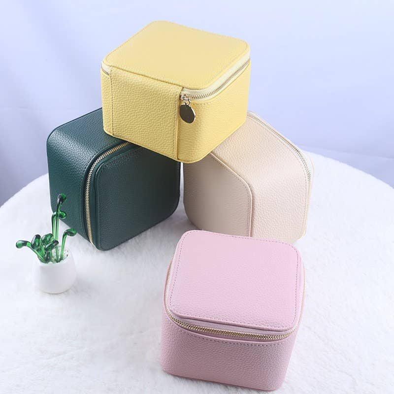 wandf - Wholesale Jewelry Box/Organizer - Leather Jewelry Organizer Box with 6 Pouches,Compact Storage9