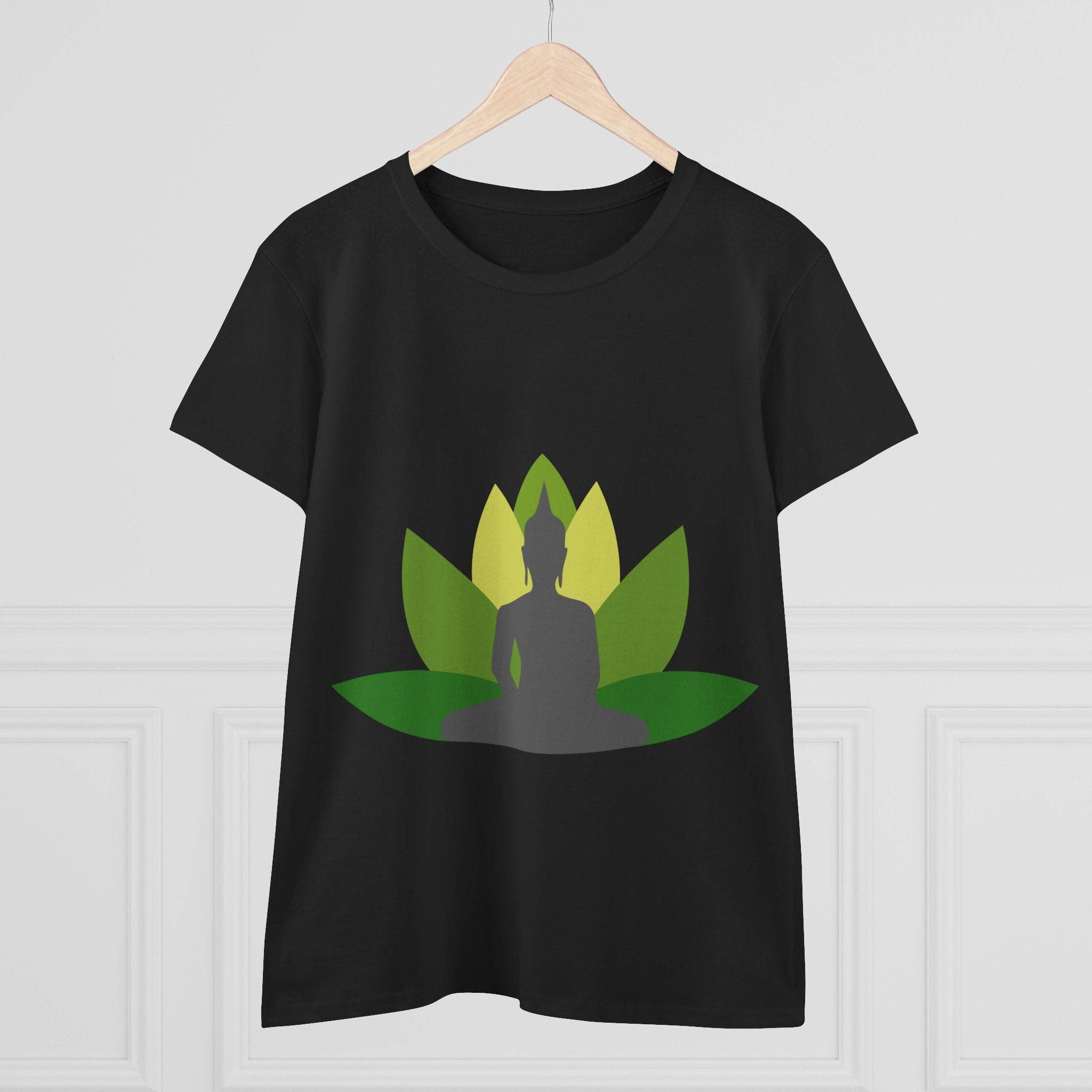 Restored By Nature Company - Wholesale Screen Printed T-Shirt - Women's - Women’s Graphic Tee – Buddha with Lotus Flower – Mid-weight Soft Cotton5