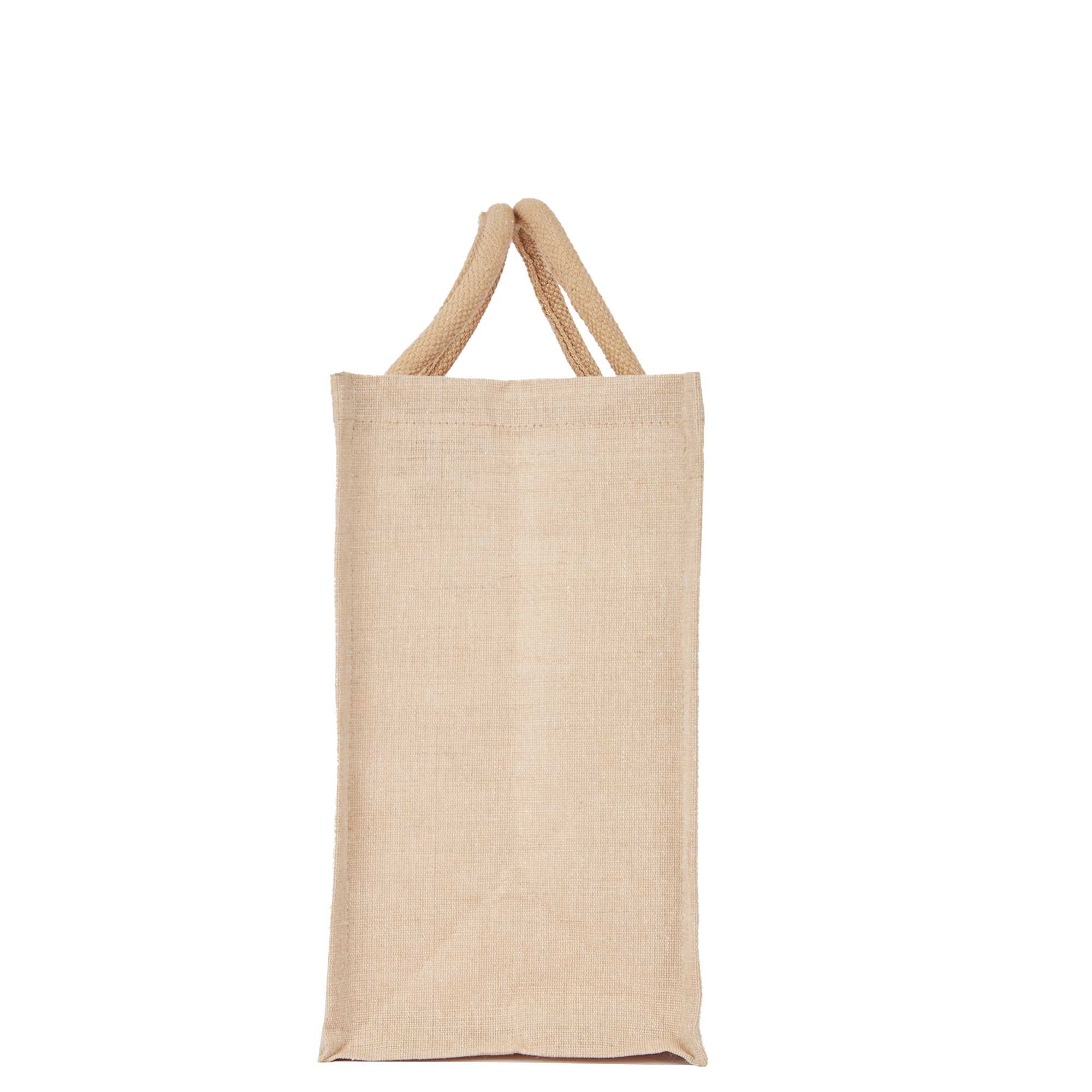 ecojutebags - Vendita all'ingrosso Borsa per shopping/spesa - 4 Borse per la Spesa in Iuta con Manici 12"x13"x7"4