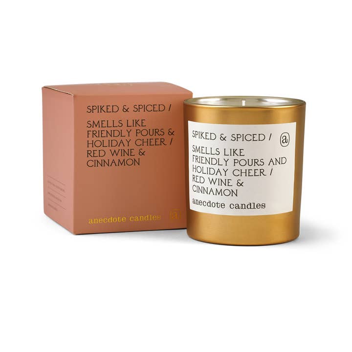 Anecdote Candles - Wholesale Jar/Filled Candle - Spiked & Spiced (Red Wine & Cinnamon) Gold Tumbler Candle2