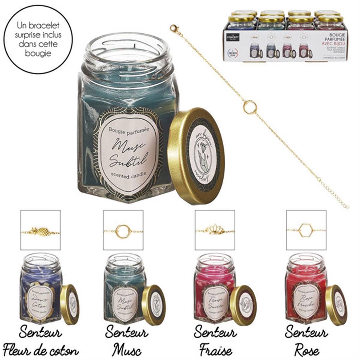 TSJJ - Wholesale Jar/Filled Candle - Jocal Deco Bijou Surprise Scented Candle0