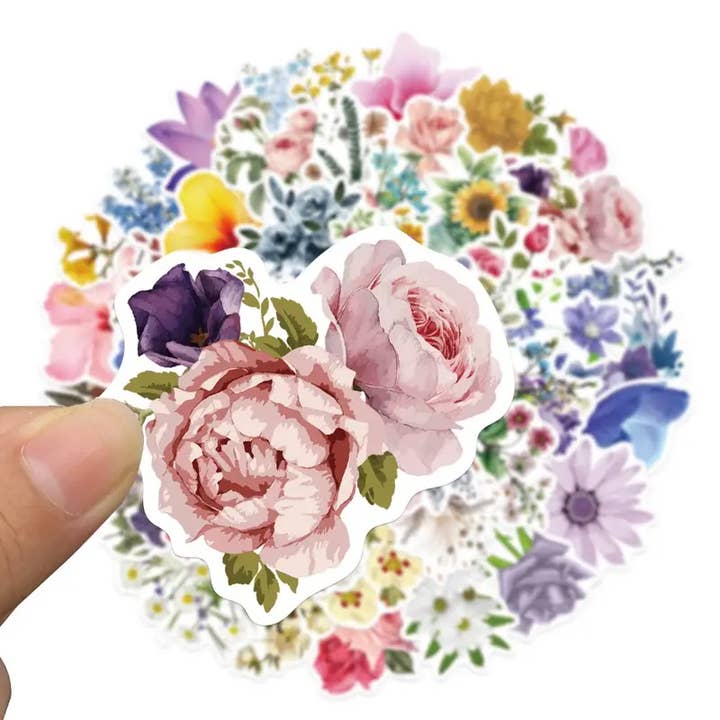 Waterdichte bloemenstickers: vervaagbestendige decals om te personaliseren voor wholesale door Magnifique Hearts