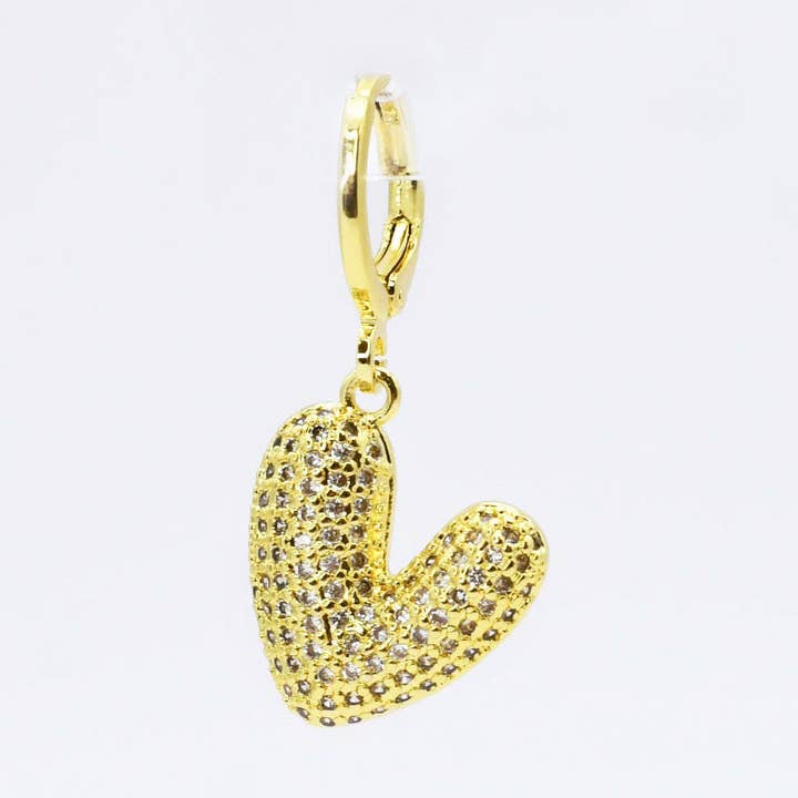 Breloque en forme de cœur en cristal In Love CH-80 pour la vente par Treasure Jewels Inc.