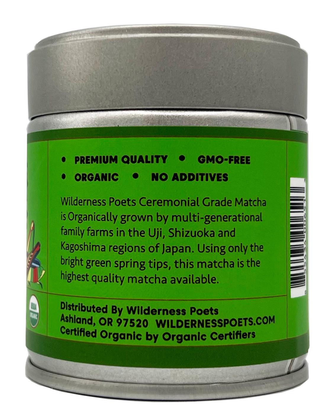 Wilderness Poets - Vente Thés santé/détox - Matcha biologique, cérémonie, boîte de 1 oz6