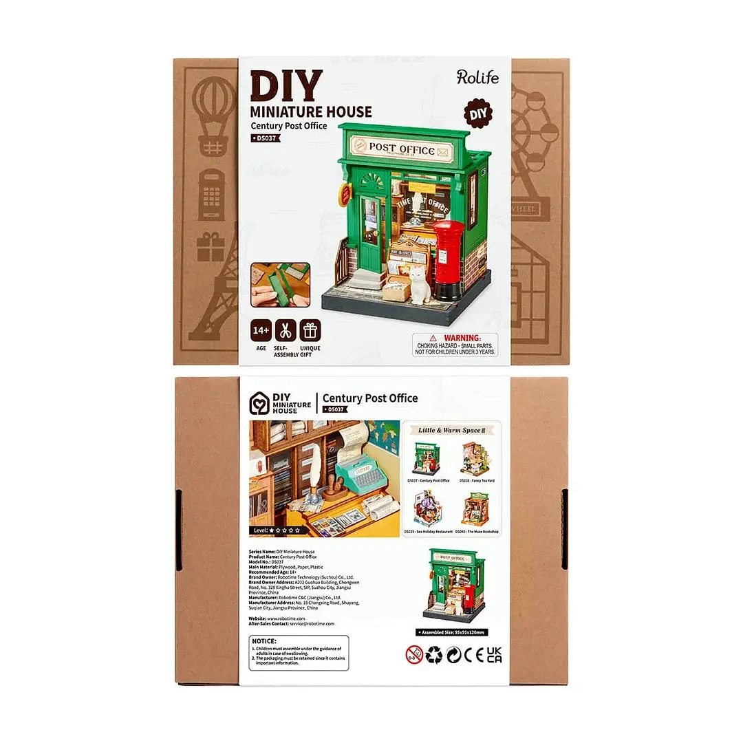 Robotime - Wholesale DIY Craft Kit - DS037 Century Post Office Rolife DIY MINI Miniature House4