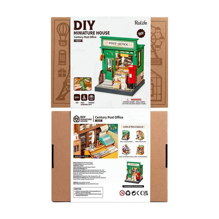Robotime - Wholesale DIY Craft Kit - DS037 Century Post Office Rolife DIY MINI Miniature House4