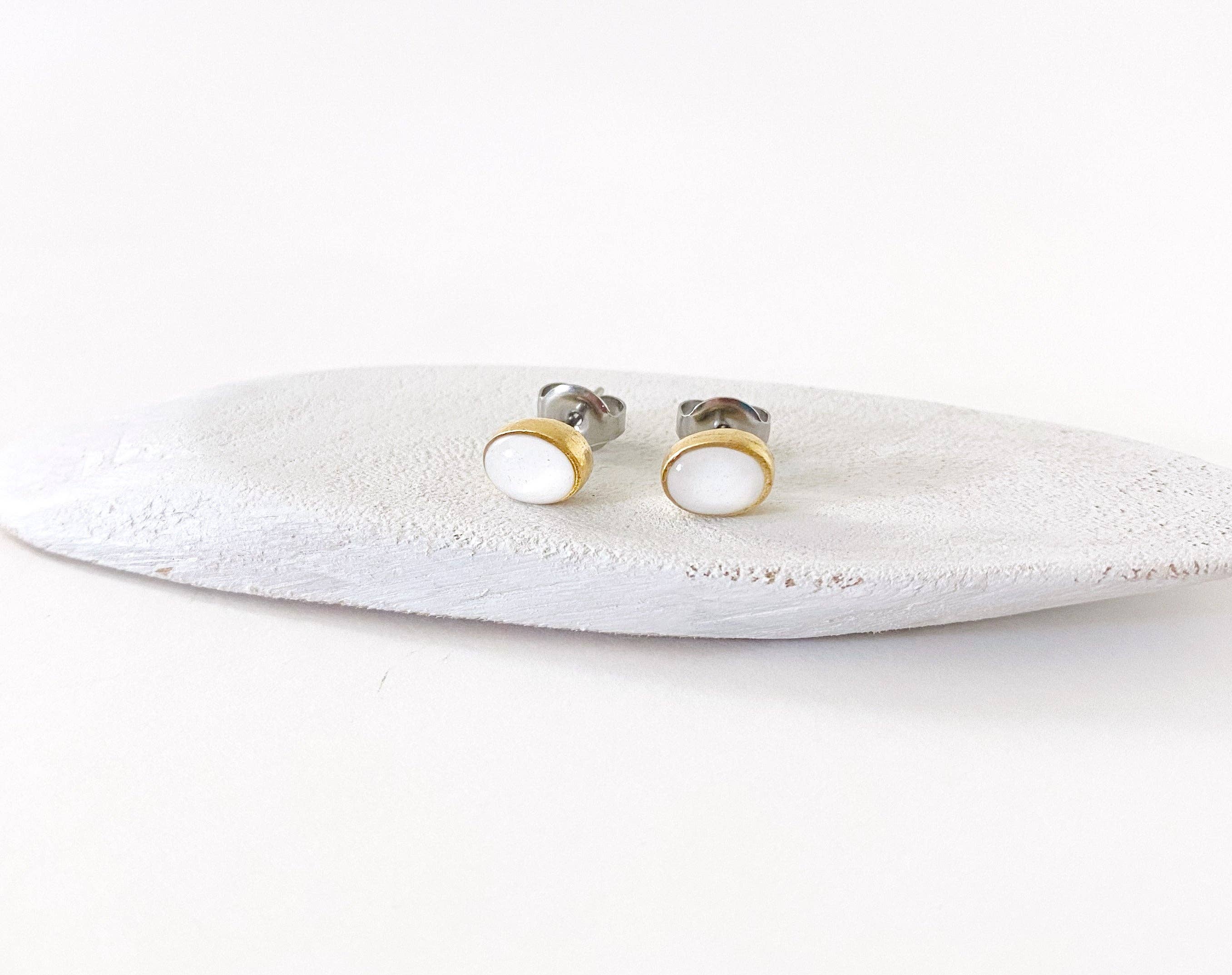 Jenica Jewelry - Wholesale Stud/Post Earrings - Small White Stud Earrings - Multiple Options13