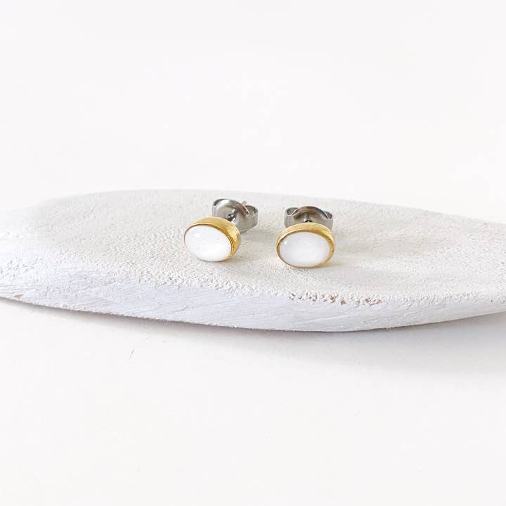 Jenica Jewelry - Wholesale Stud/Post Earrings - Small White Stud Earrings - Multiple Options13