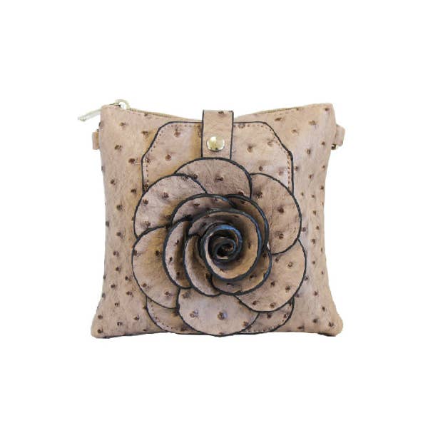 22 Tote - Vendita all'ingrosso Borsa a tracolla - Donna - Borsetta a tracolla per cellulare con fiore di struzzo17