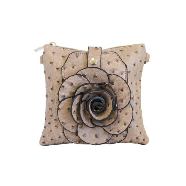 22 Tote - Vendita all'ingrosso Borsa a tracolla - Donna - Borsetta a tracolla per cellulare con fiore di struzzo17