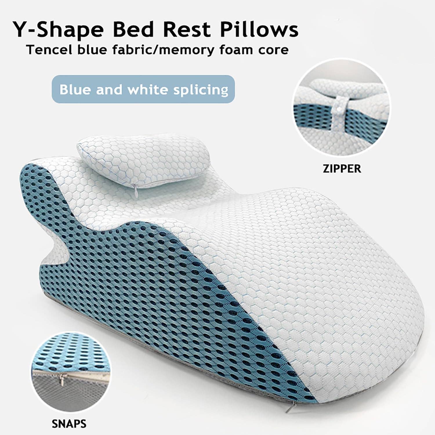 VIGOR - Vente Oreillers - Coussin de dossier triangulaire, coussin de lecture, coussin en coin pour tête de lit5