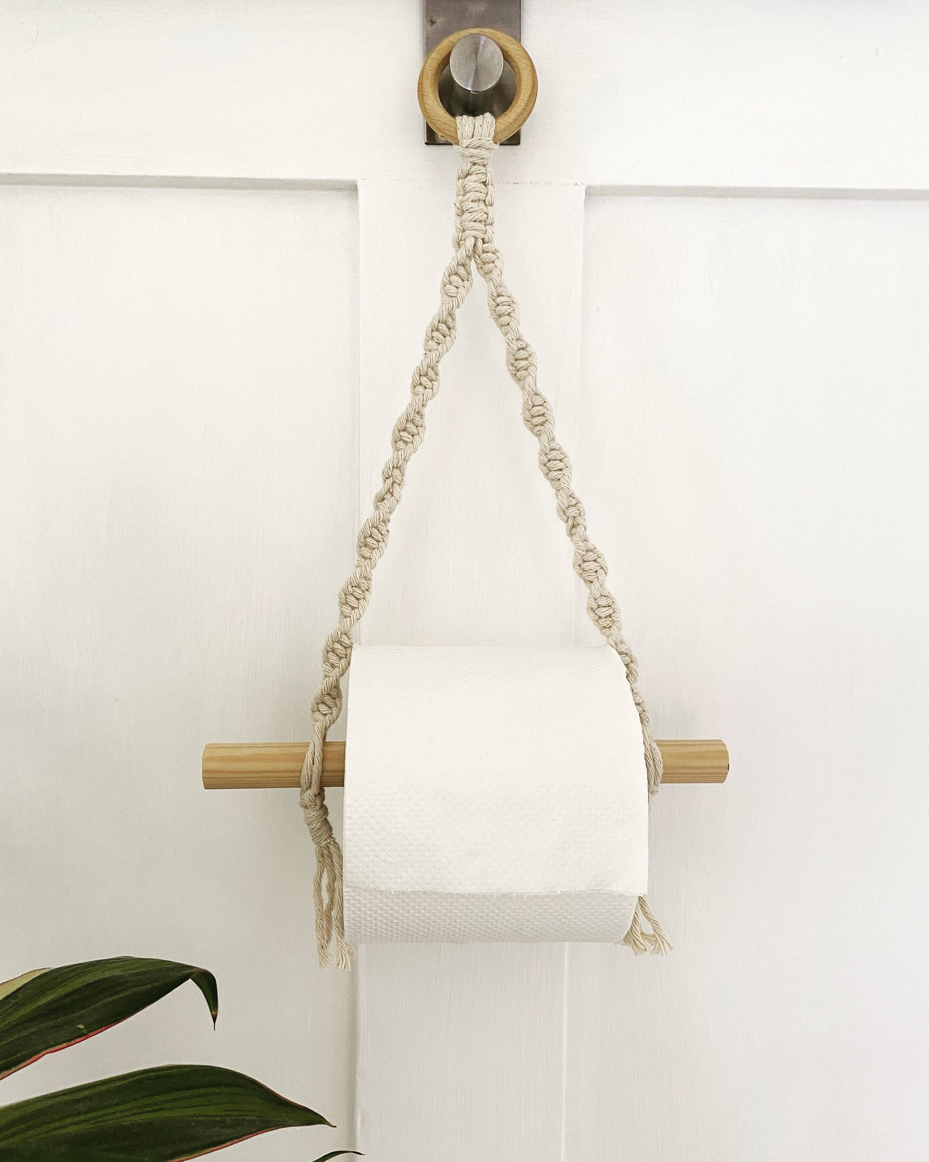Macra-Made With Love - Wholesale Toilet Paper Holder - Hanging Macramé Toilet Paper Holder0