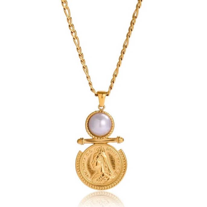 AURELIA COIN NECKLACE for wholesale by Katie Rae Collection