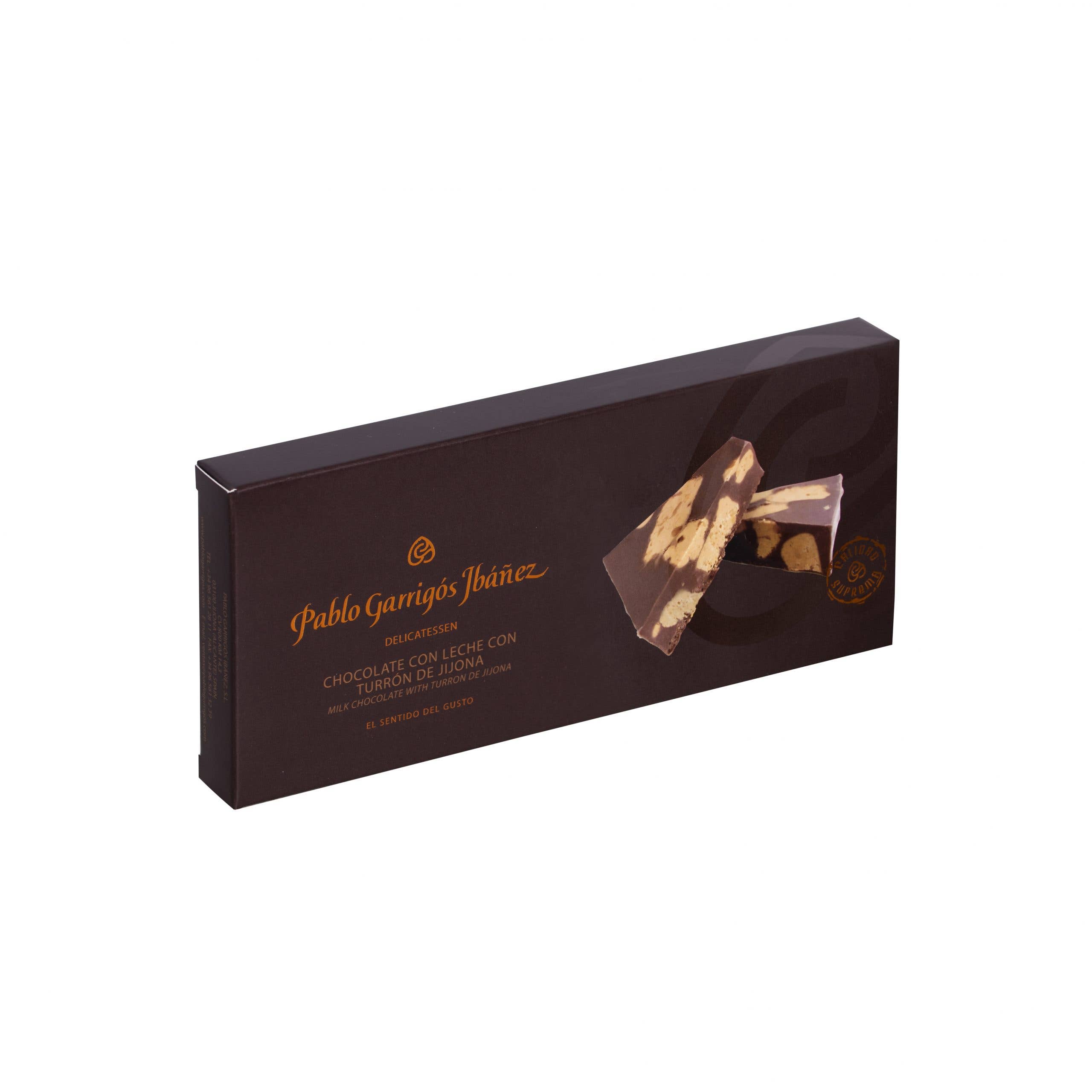 PABLO GARRIGÓS IBÁÑEZ - Wholesale Chocolate Box - MILK CHOCOLATE WITH JIJONA NOUGAT DELICATESSEN 200 g