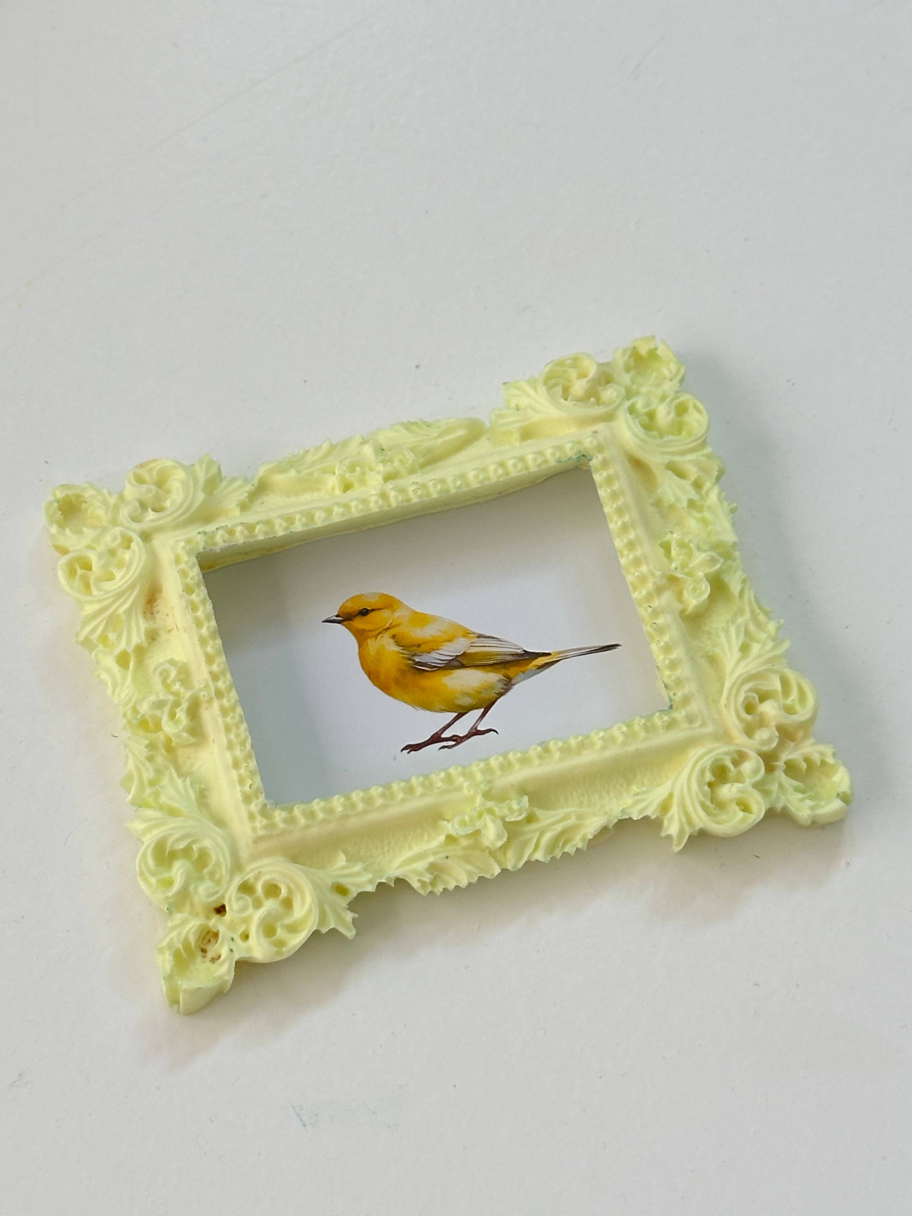 Somone Studios - Wholesale Magnet - Magnets-Bird Print Magnet-Yellow0