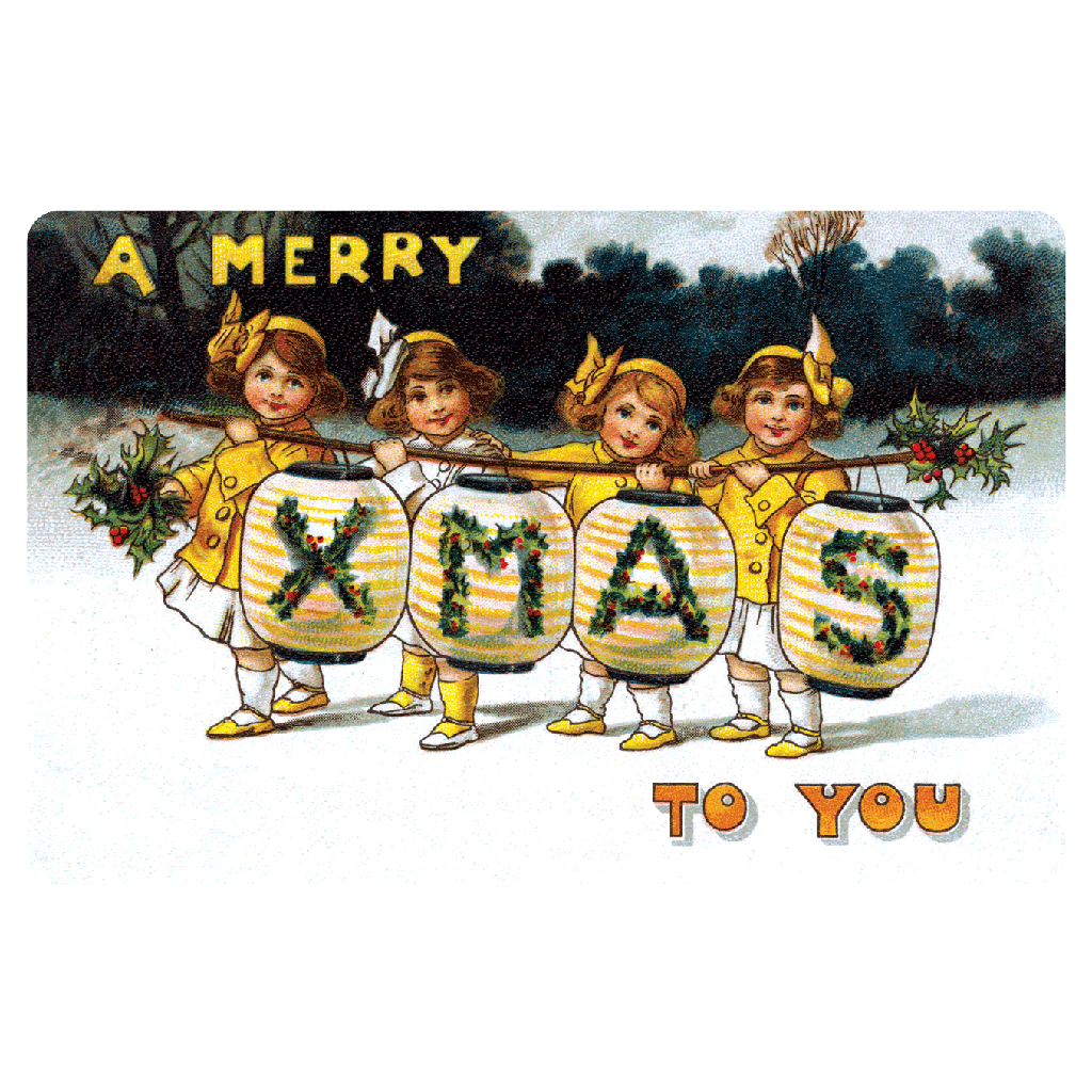 Laughing Elephant - Wholesale Sticker - Vintage Christmas - Holiday Sticker Box12